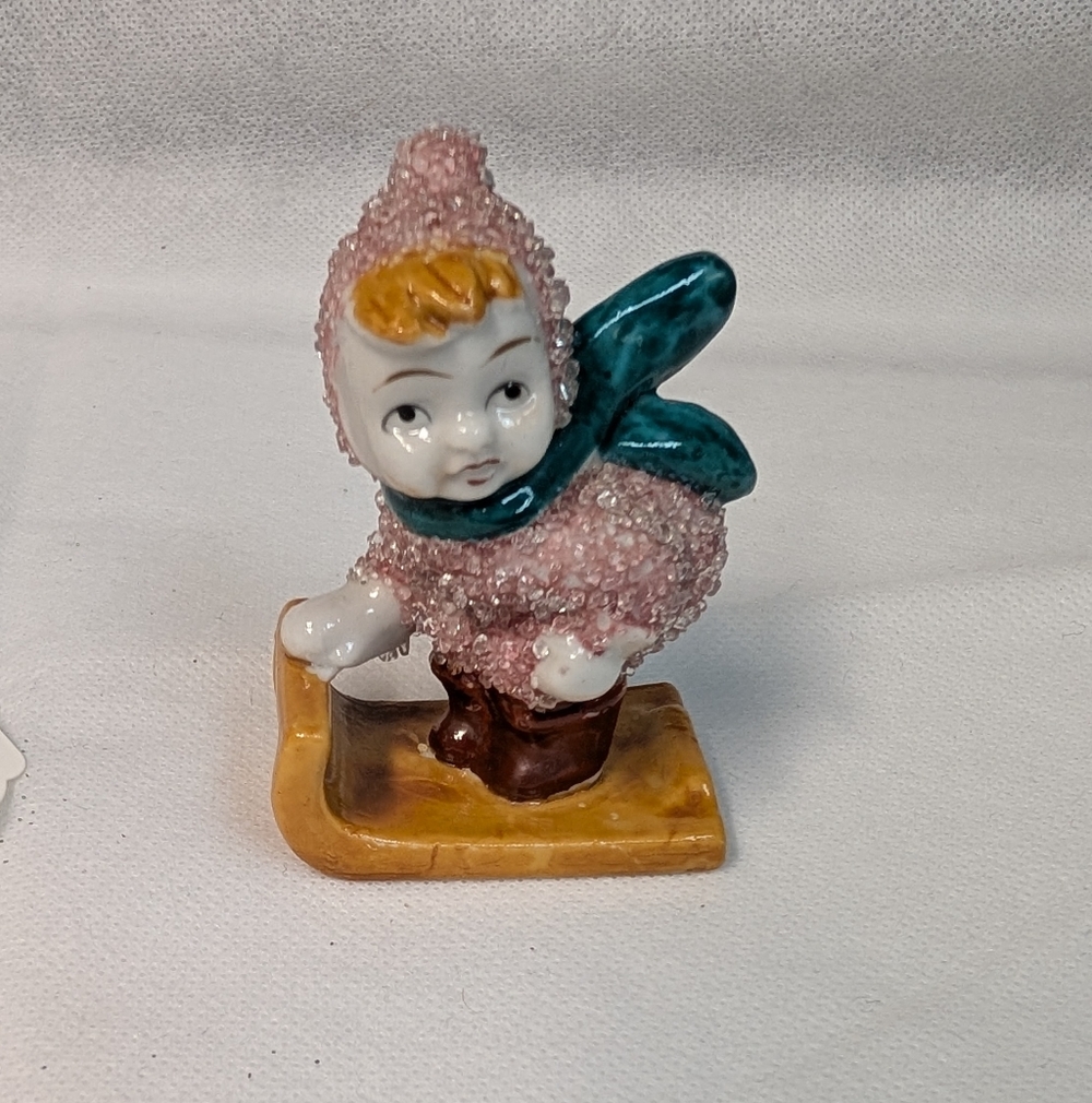 Vintage Collectable Sugared Snowbaby Figure